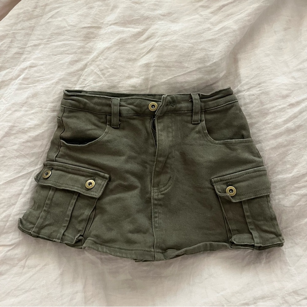 Olive Green Women's Cargo Shorts